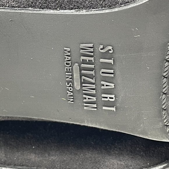 Stuart Weitzman Womens Black & Gray Suede Leather Zip Heel Booties Size 6.5 - Picture 10 of 13